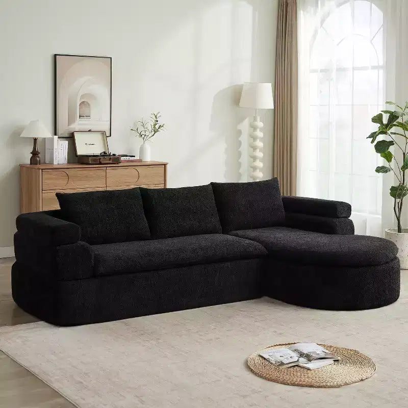 Christopher Knight Home Evelyne Canapé d'angle moderne 4 places avec 3 coussins