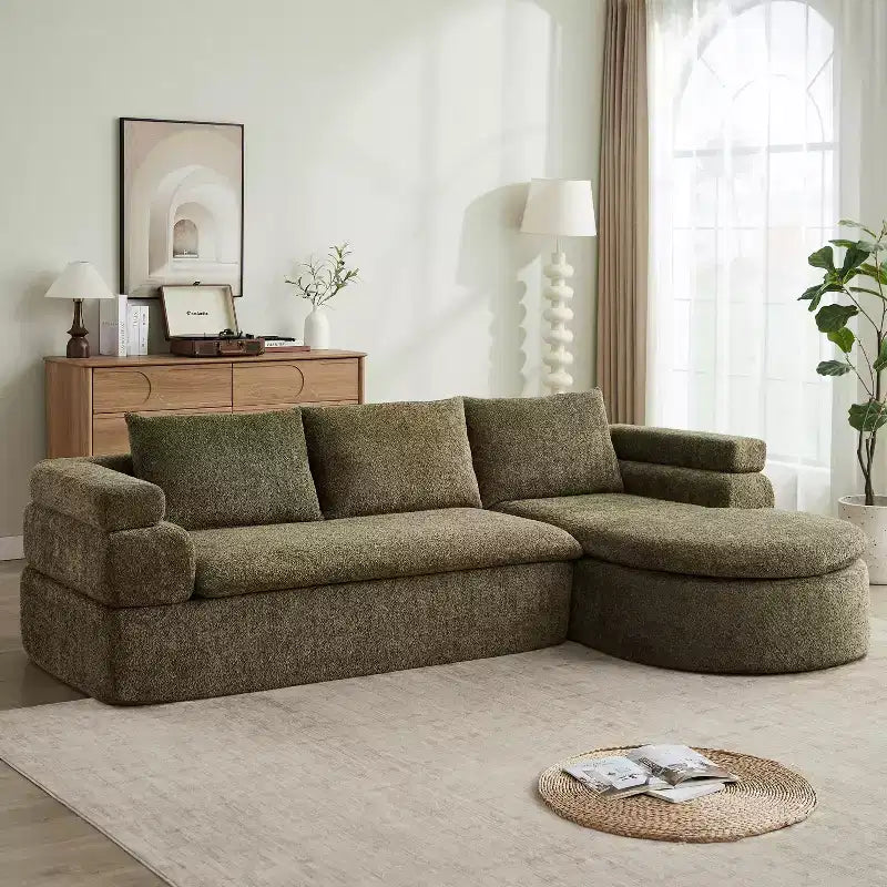 Christopher Knight Home Evelyne Canapé d'angle moderne 4 places avec 3 coussins