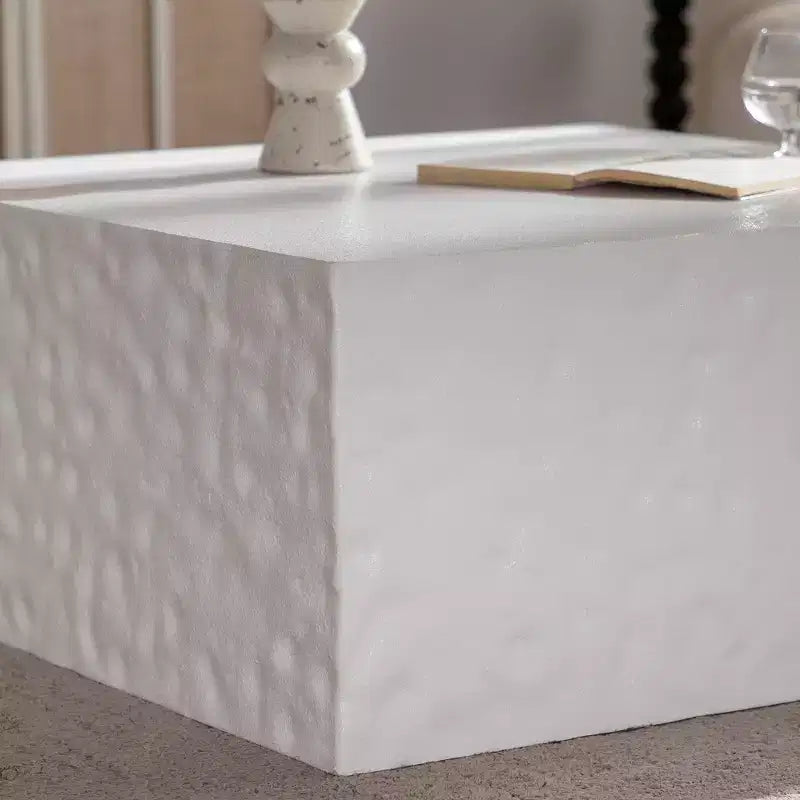 Square Coffee Table with Modern Color Combination for Living Room, No Assembly Needed