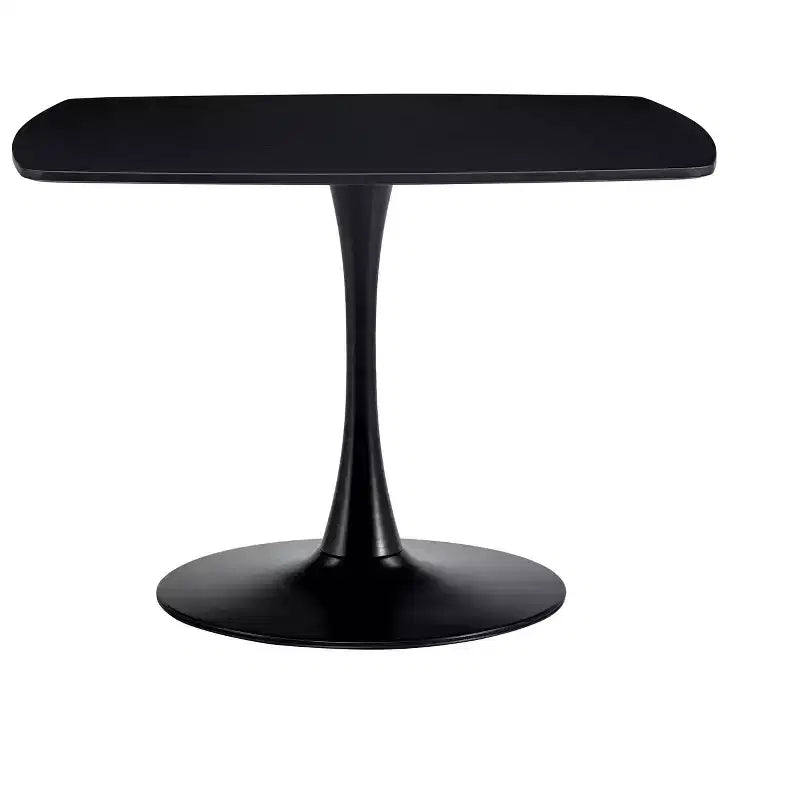 42.1-inch Mid-Century Dining Table with Round MDF Table Top, for 4-6 People, Also Functions as Coffee Table