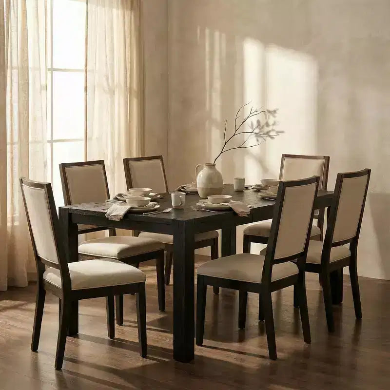 Modern 60 Expandable Dining Table with Hidden Center Leaf, Ash Wood Veneer, Adjustable Feet, Accommodate Seats 68,For Dining Room - Morden Fort