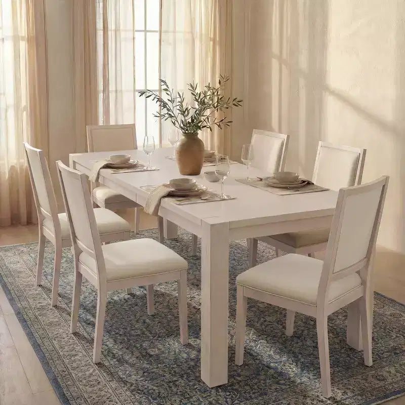 Modern 60 Expandable Dining Table with Hidden Center Leaf, Ash Wood Veneer, Adjustable Feet, Accommodate Seats 68,For Dining Room - Morden Fort