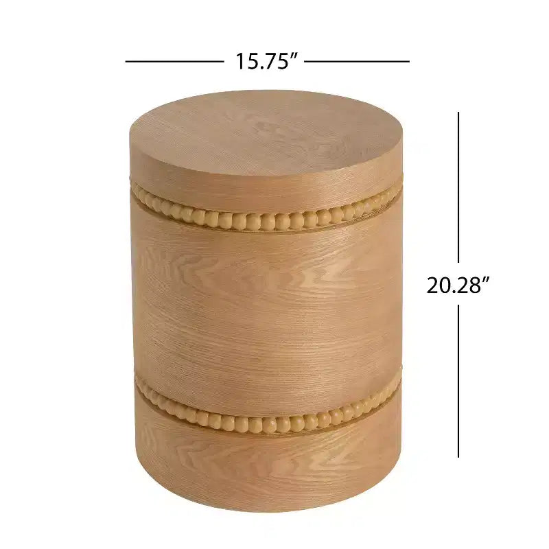 Christopher Knight Home Pranav Modern Wooden End Table with Cylindrical Design