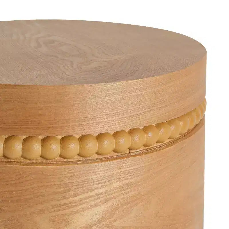 Christopher Knight Home Pranav Modern Wooden End Table with Cylindrical Design