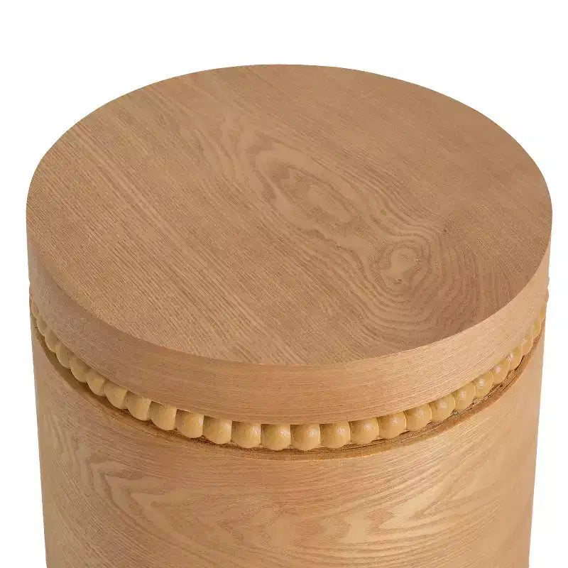 Christopher Knight Home Pranav Modern Wooden End Table with Cylindrical Design