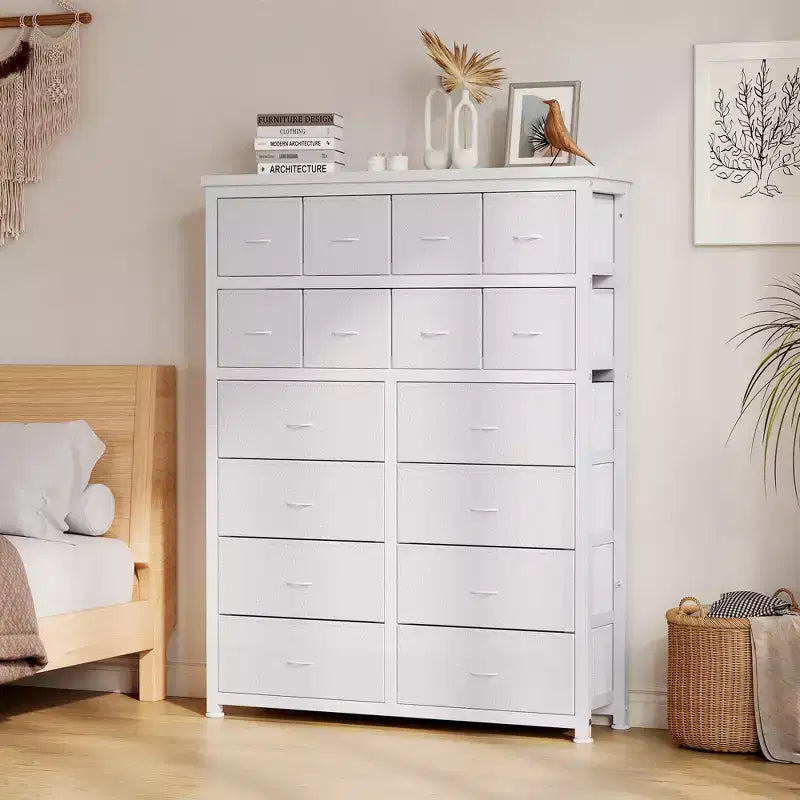 Dresser, 15 Drawers Tall Fabric Storage Tower Organizer Unit for Bedroom, Living Room