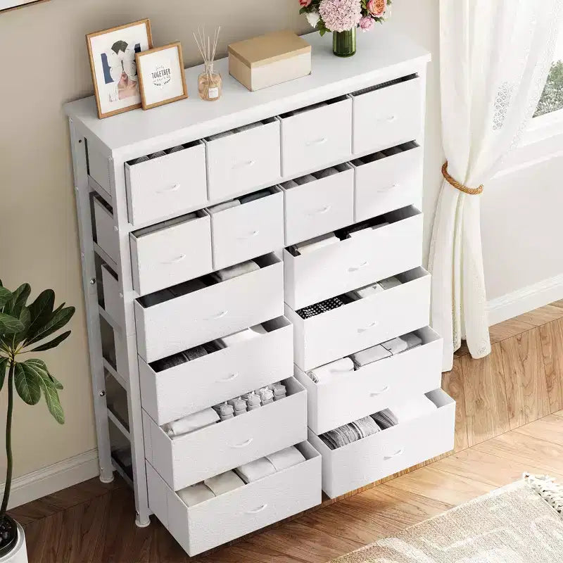 Dresser, 15 Drawers Tall Fabric Storage Tower Organizer Unit for Bedroom, Living Room