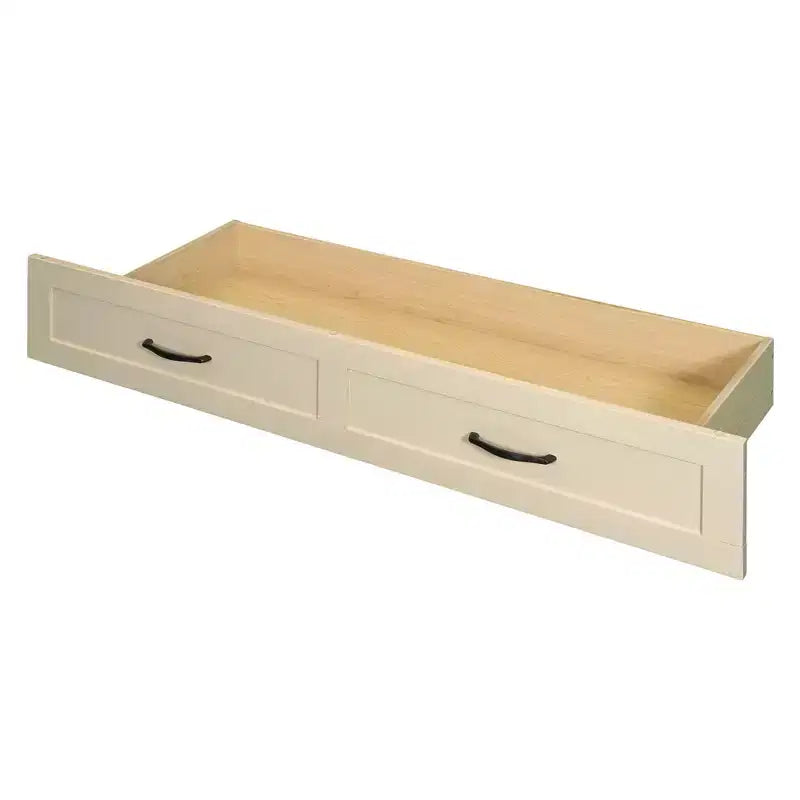 Luxystar Full Size Murphy Bed With Rattan Finish and Large Drawers