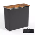 Karl Home 39''W Black Folding Bar Table With Storage Bag