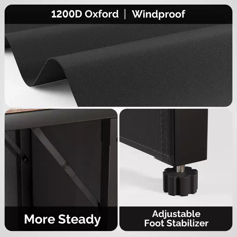 Karl Home 39''W Black Folding Bar Table With Storage Bag
