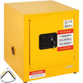 VEVOR Flammable Safety Cabinet, 11 Gal, Cold-Rolled Steel Flammable Liquid Storage Cabinet, 16.9 x 16.9 x 18.2 in Explosion Proof, Yellow