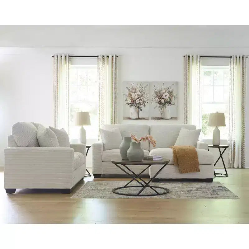 Signature Design by Ashley Cassbryn Occasional Table Set, Coffee Table and 2 End Tables, Brown Wood-Look Top with Black Metal Frame