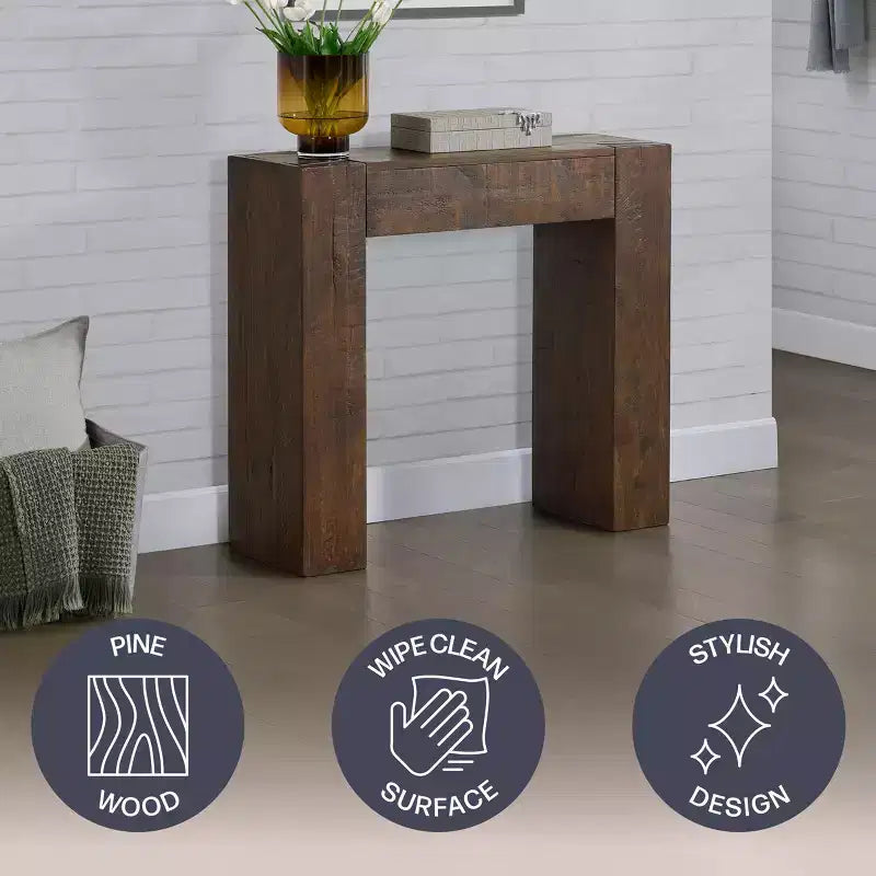 Stockyard Solid Wood Console Table 36 Inch