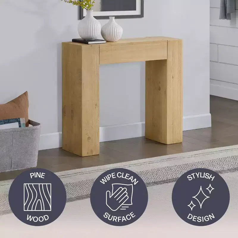 Stockyard Solid Wood Console Table 36 Inch