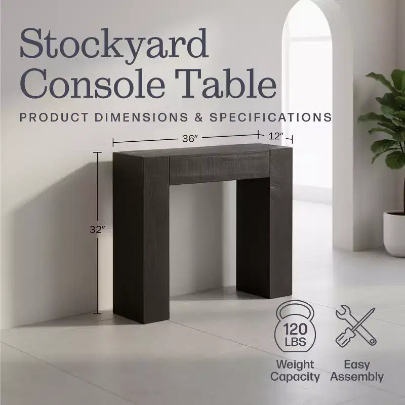 Stockyard Solid Wood Console Table 36 Inch