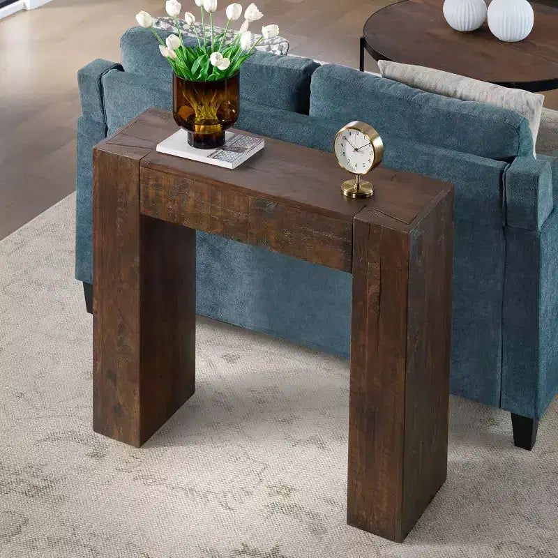 Console en bois massif Stockyard de 36 pouces