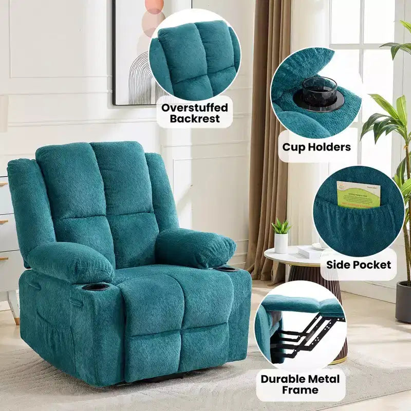Oversized Power Lift Recliner Chair for Elderly,135Adjustable Lay Flat Lift Chair Electric Recliner Chairs, 2 Cup Holders and Stand Assist