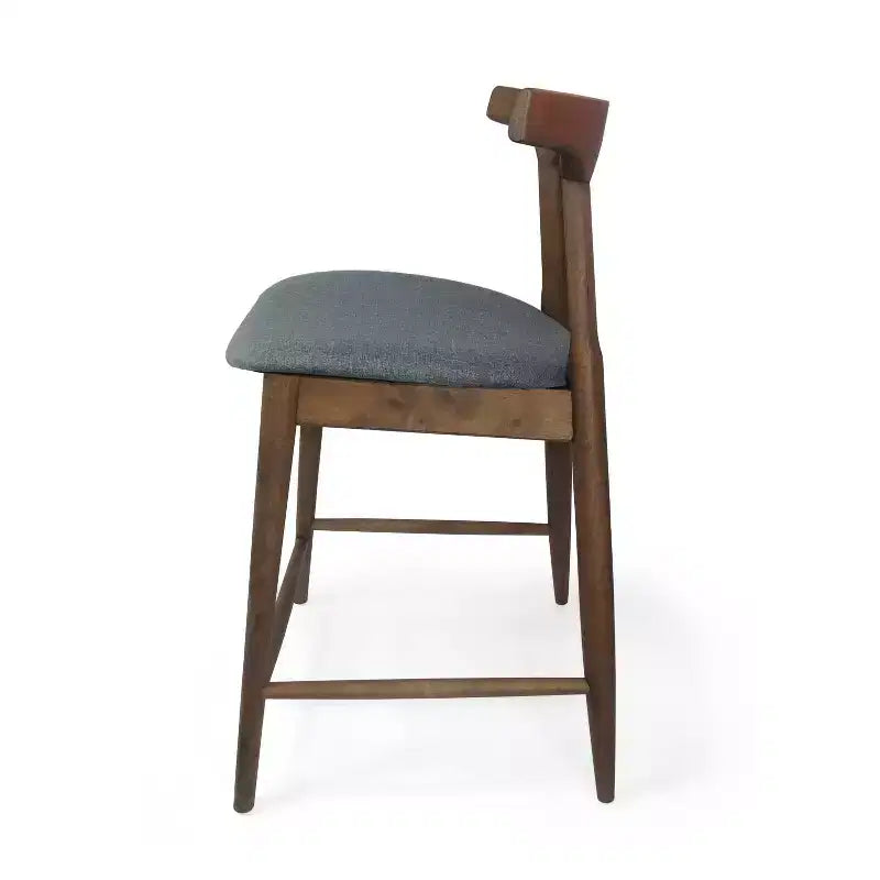 Christopher Knight Home Wanda Mid-Century Modern Rubberwood Upholstered Counter Stools (Set of 2)