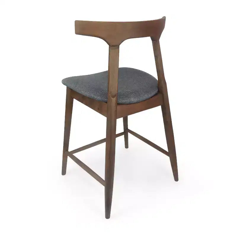 Christopher Knight Home Wanda Mid-Century Modern Rubberwood Upholstered Counter Stools (Set of 2)