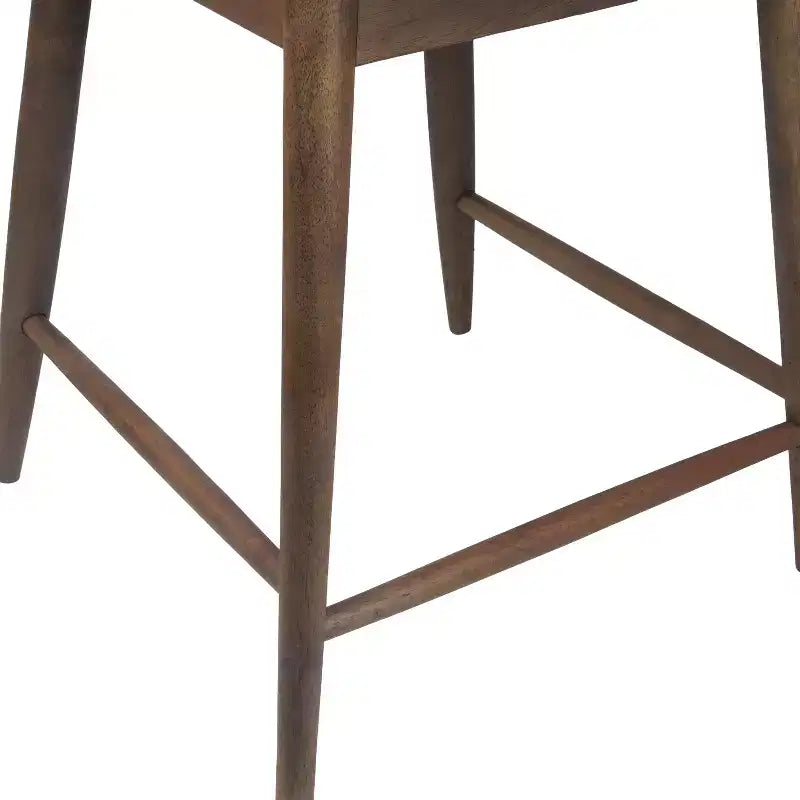 Christopher Knight Home Wanda Mid-Century Modern Rubberwood Upholstered Counter Stools (Set of 2)