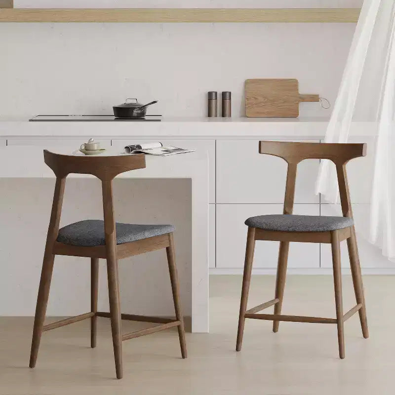 Christopher Knight Home Wanda Mid-Century Modern Rubberwood Upholstered Counter Stools (Set of 2)