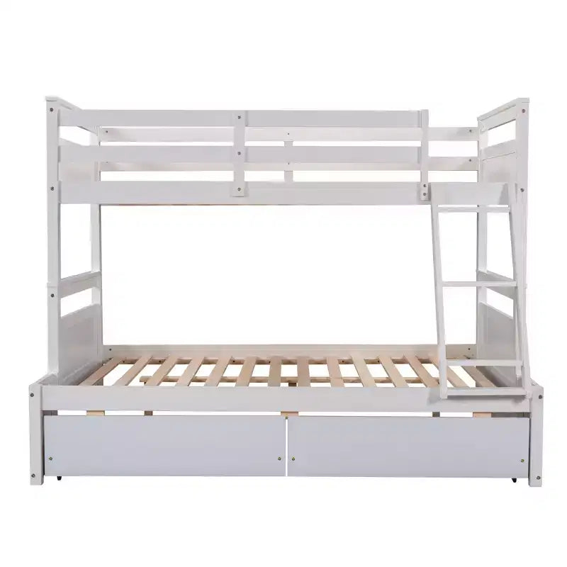Luxystar Twin Over Full Convertible Bunk Bed With 2 Storage Drawers