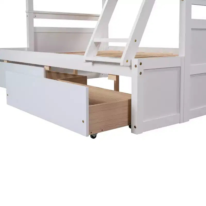Luxystar Twin Over Full Convertible Bunk Bed With 2 Storage Drawers