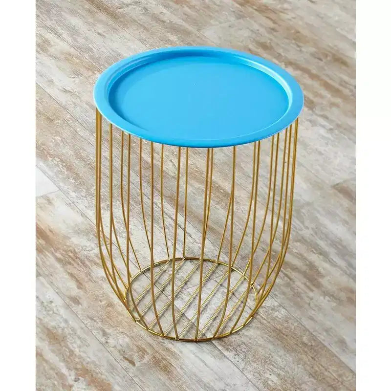 The Lakeside Collection Wire Storage Side Table with Removable Tabletop -