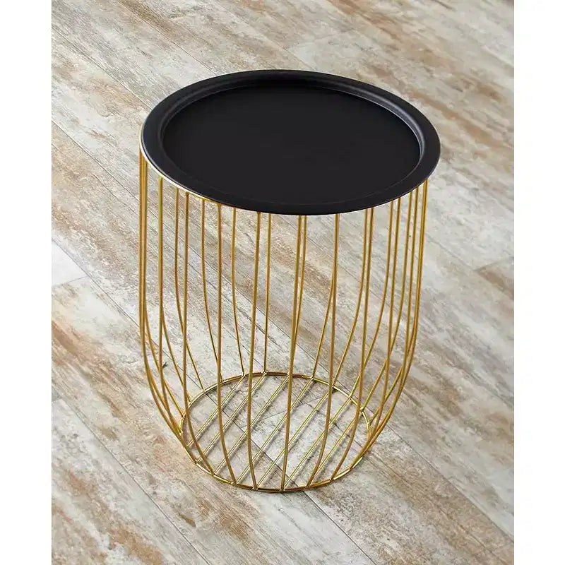 The Lakeside Collection Wire Storage Side Table with Removable Tabletop -