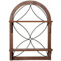 The Lakeside Collection Decorative Wood-Like Console Table or Matching Shelf with Metal Scroll -