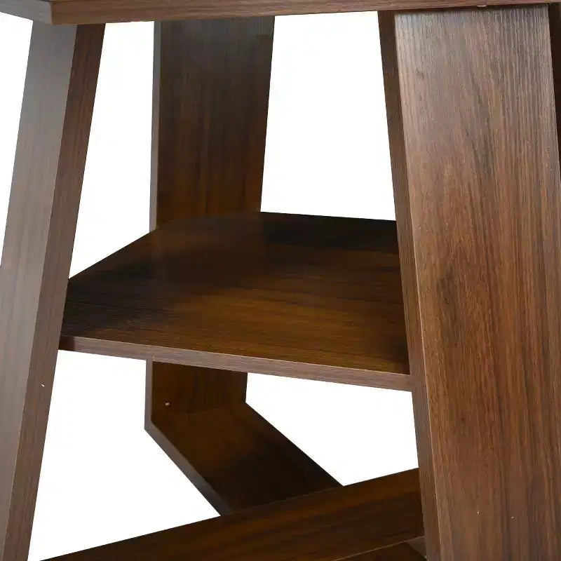 Modern Round Extendable Dining Table for 48, Removable Leaves, Dining Room Table with Storage Shelf for Kitchen or Living Room-Panipeachy