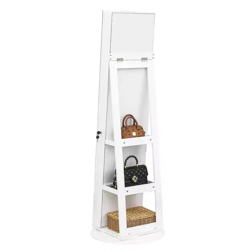 Karl Home 360 Lockable Jewelry Armoire with Full Length Mirror