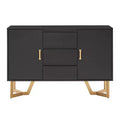 Karianne Black Finish Server with Gold Metal Base - iNSPIRE Q