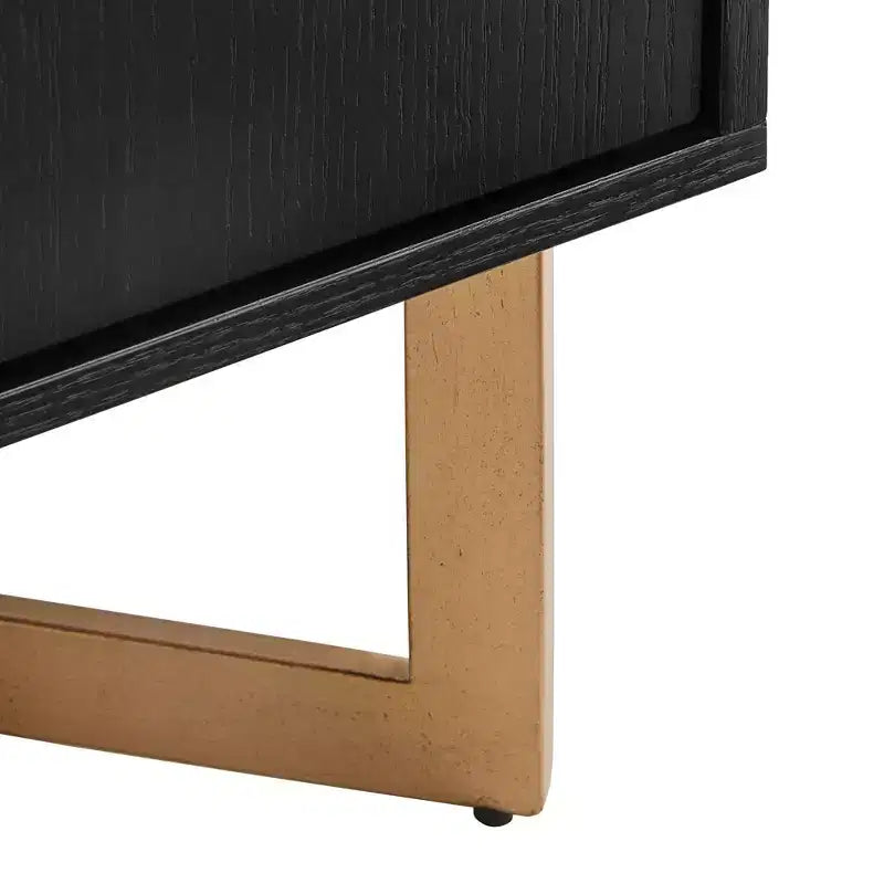 Karianne Black Finish Server with Gold Metal Base - iNSPIRE Q