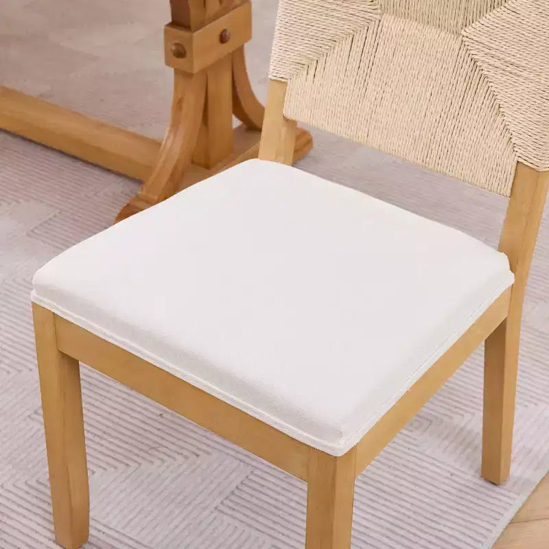 GDFStudio Haven Linen Upholstered Wooden Dining Chair with Rope Backrest( Set of 2)