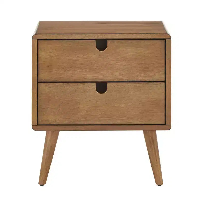 Camryn Oak Finish 2-Drawer Nightstand - Oak - iNSPIRE Q
