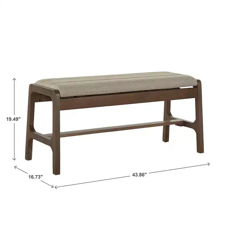 Abstergo Modern Scandinavian Wood Finish Bench - iNSPIRE Q