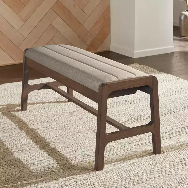 Abstergo Modern Scandinavian Wood Finish Bench - iNSPIRE Q