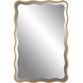 Uttermost Aneta 36 x 24 Scalloped Wood Gold Mirror