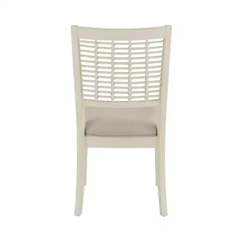 Fabriano White Finish Wicker Dining Chair (Set of 2) - Brown - iNSPIREQ