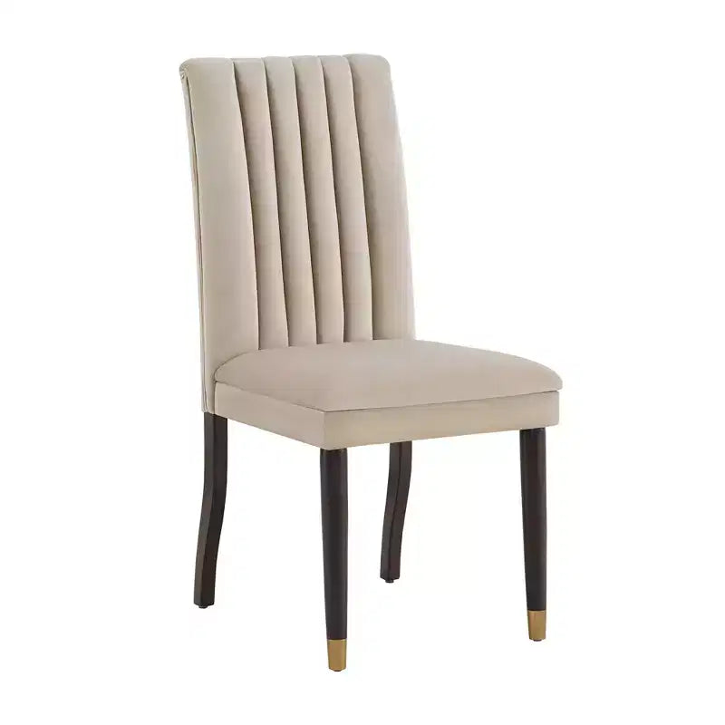 Pruett Velvet Channel Back Dining Chairs (Set of 2) - iNSPIREQ