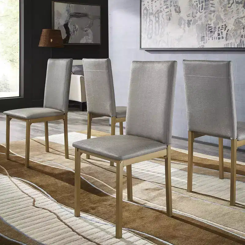 Devoe Metal Upholstered Dining Chairs - iNSPIREQ