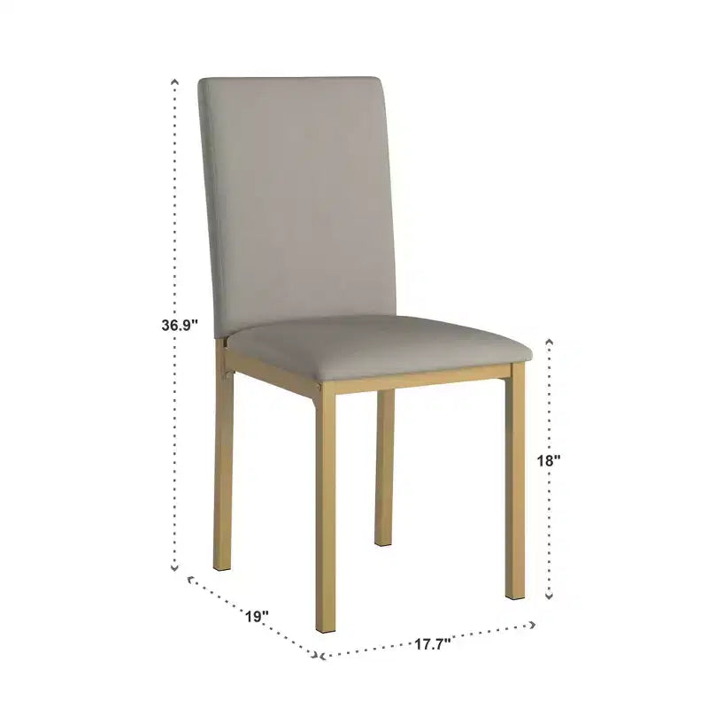 Devoe Metal Upholstered Dining Chairs - iNSPIREQ