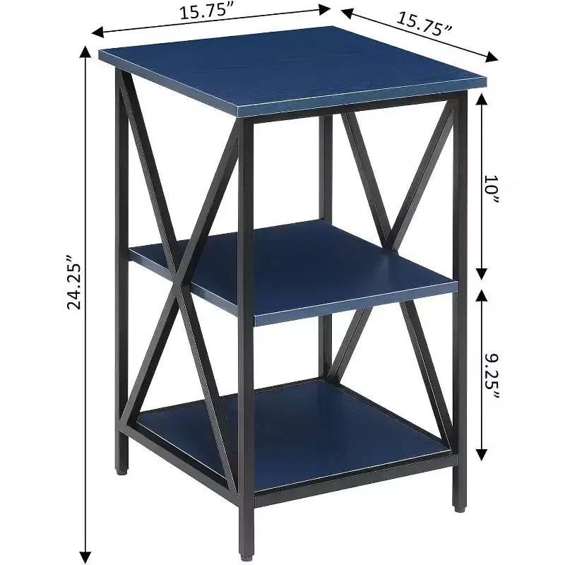 HomeStock Rectangle Metal Table Top End Table 1 -piece