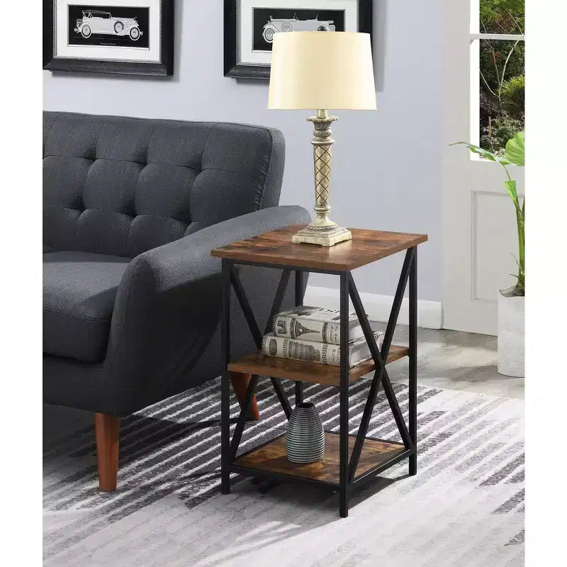 HomeStock Rectangle Metal Table Top End Table 1 -piece