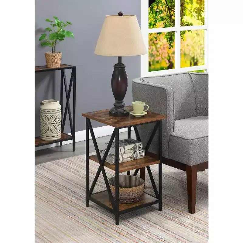 HomeStock Rectangle Metal Table Top End Table 1 -piece