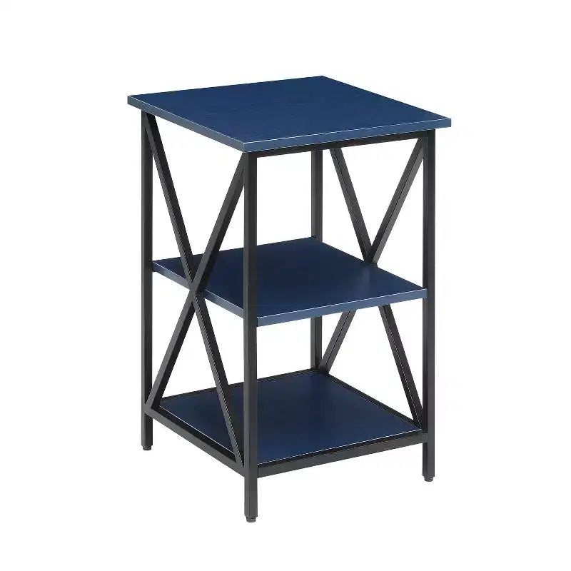 Table d'appoint rectangulaire en métal HomeStock 1 pièce