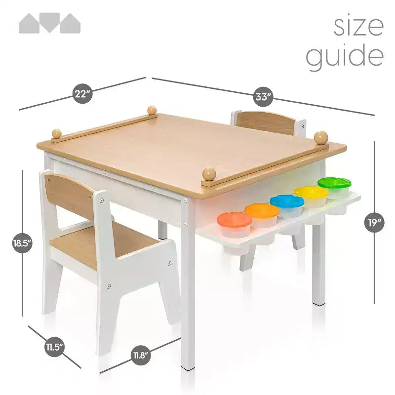 Milliard 2-in-1 Kids Art Table and Chair Set