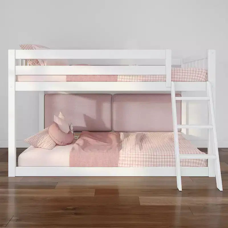 Lit superposé jumeau sur jumeau Max & Lily Fundamentals + 2 têtes de lit flottantes