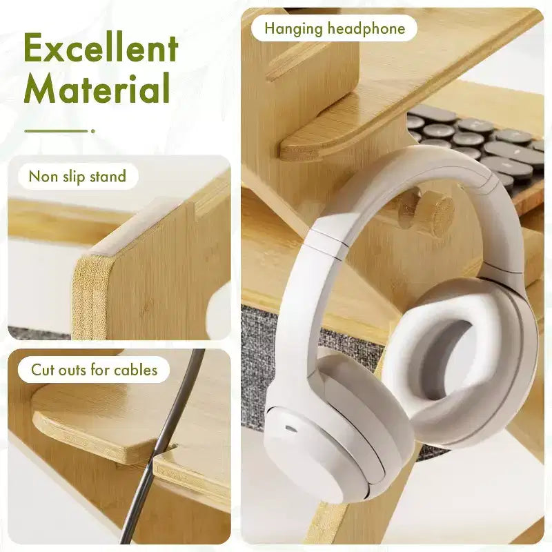 Home Collection 22 Inch Adjustable Bamboo Standing Desk Converter